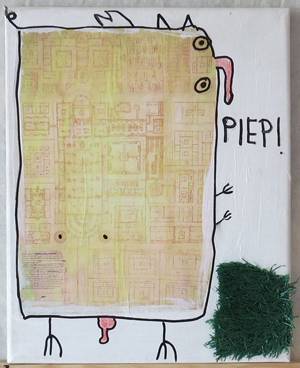 mixed media on canvas - bobok